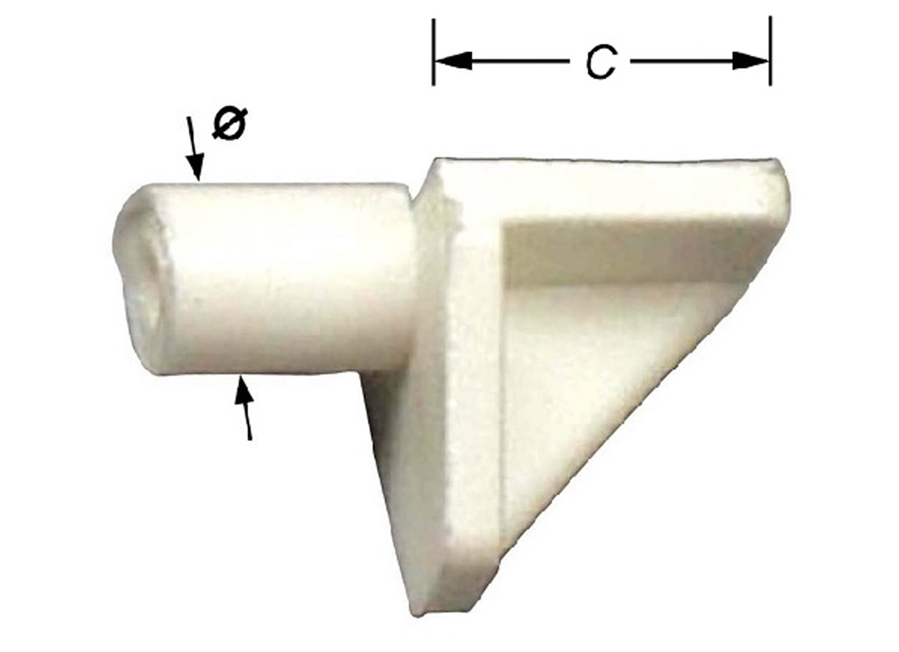 TAQUETS A ENCASTRER EQUERRE BLANC 5 MM 20 PCS