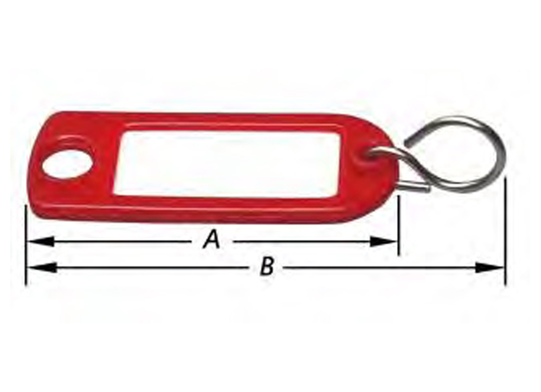 SLEUTELLABEL IN PVC 54MM WIT