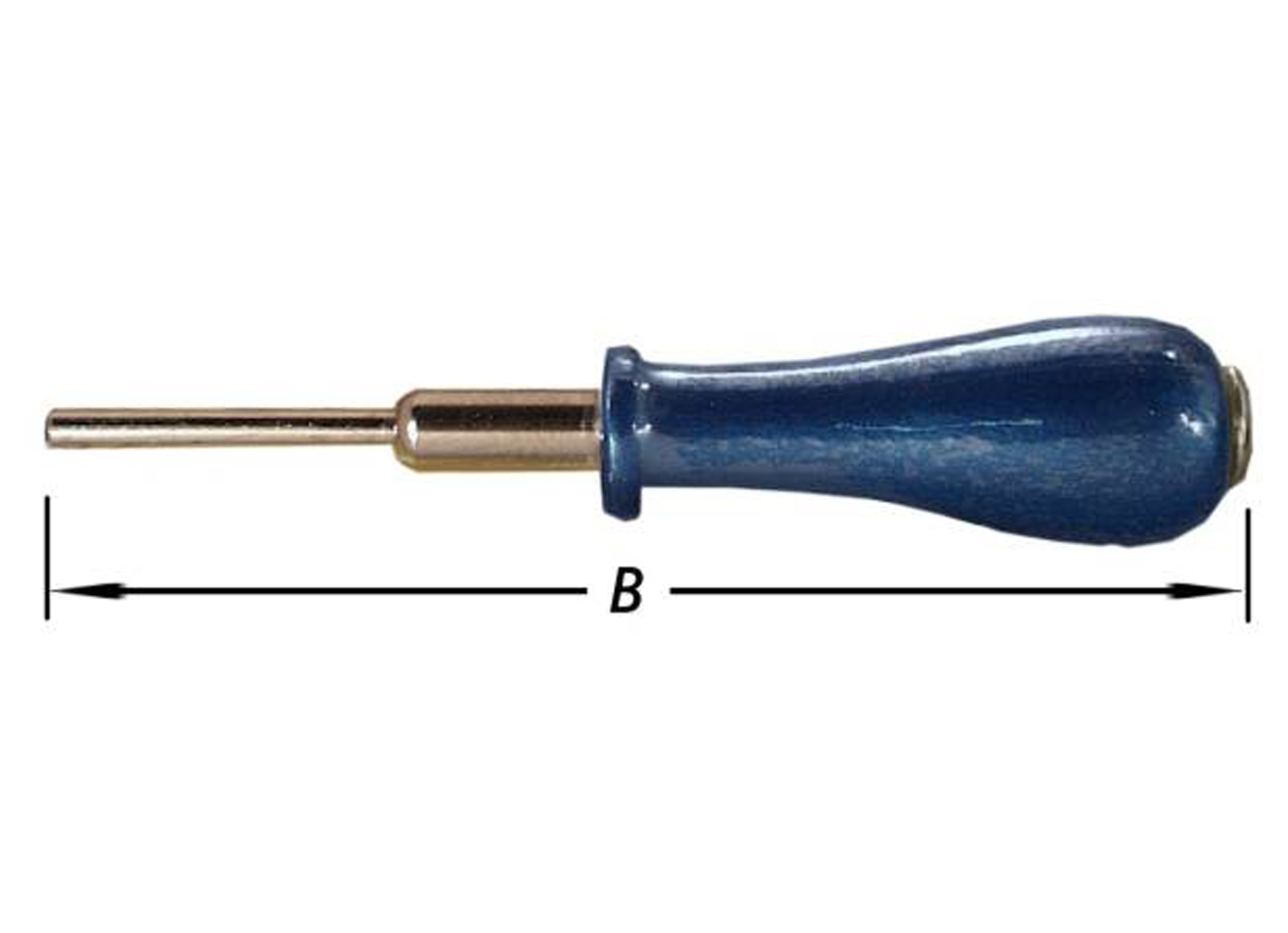 NAGELDRIJVER MESSING VERNIST HOUTEN HEFT Ø4MM