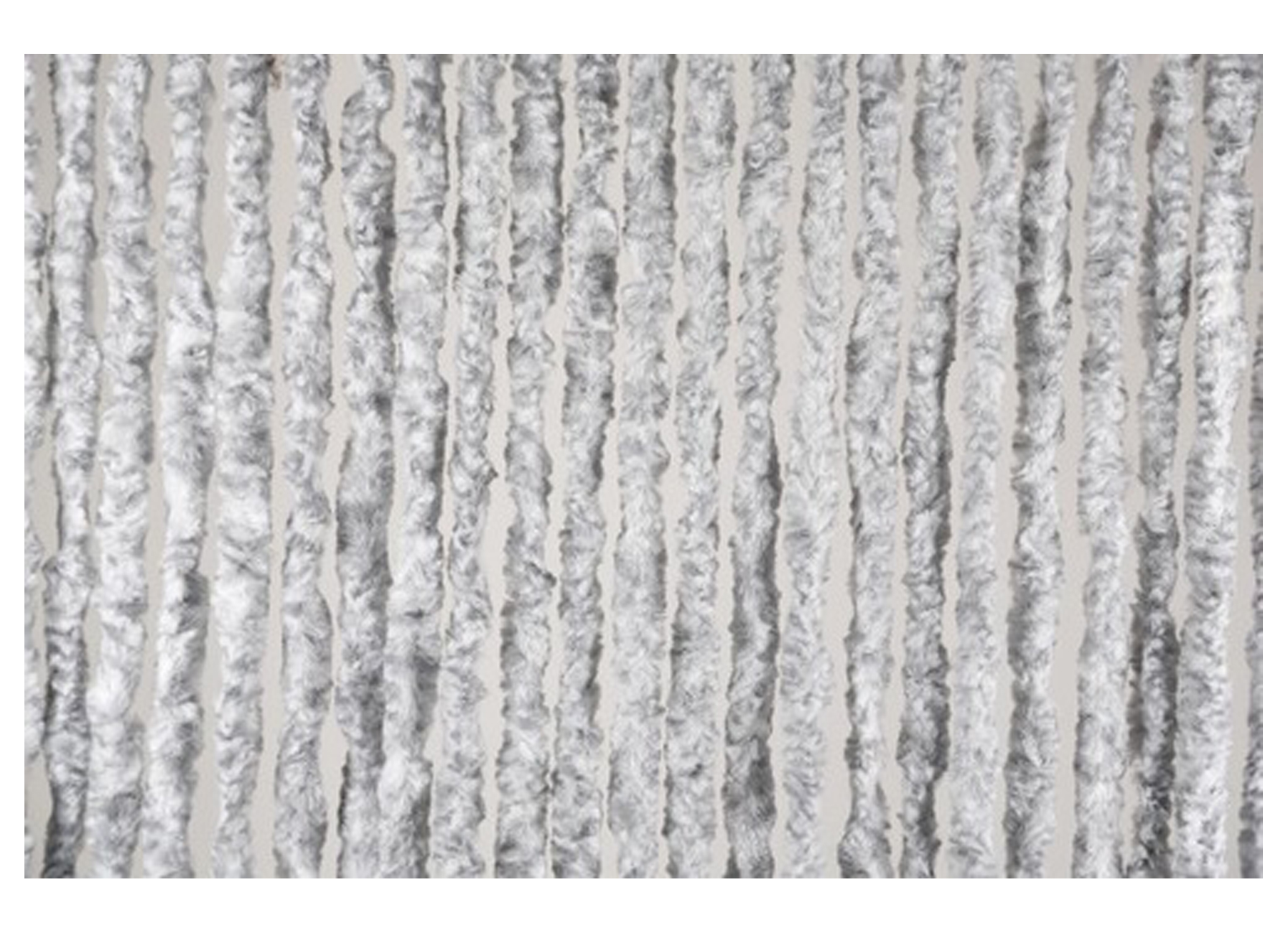 RIDEAU DE PORTE CHENILLE 90X210 GRIS-BLANC