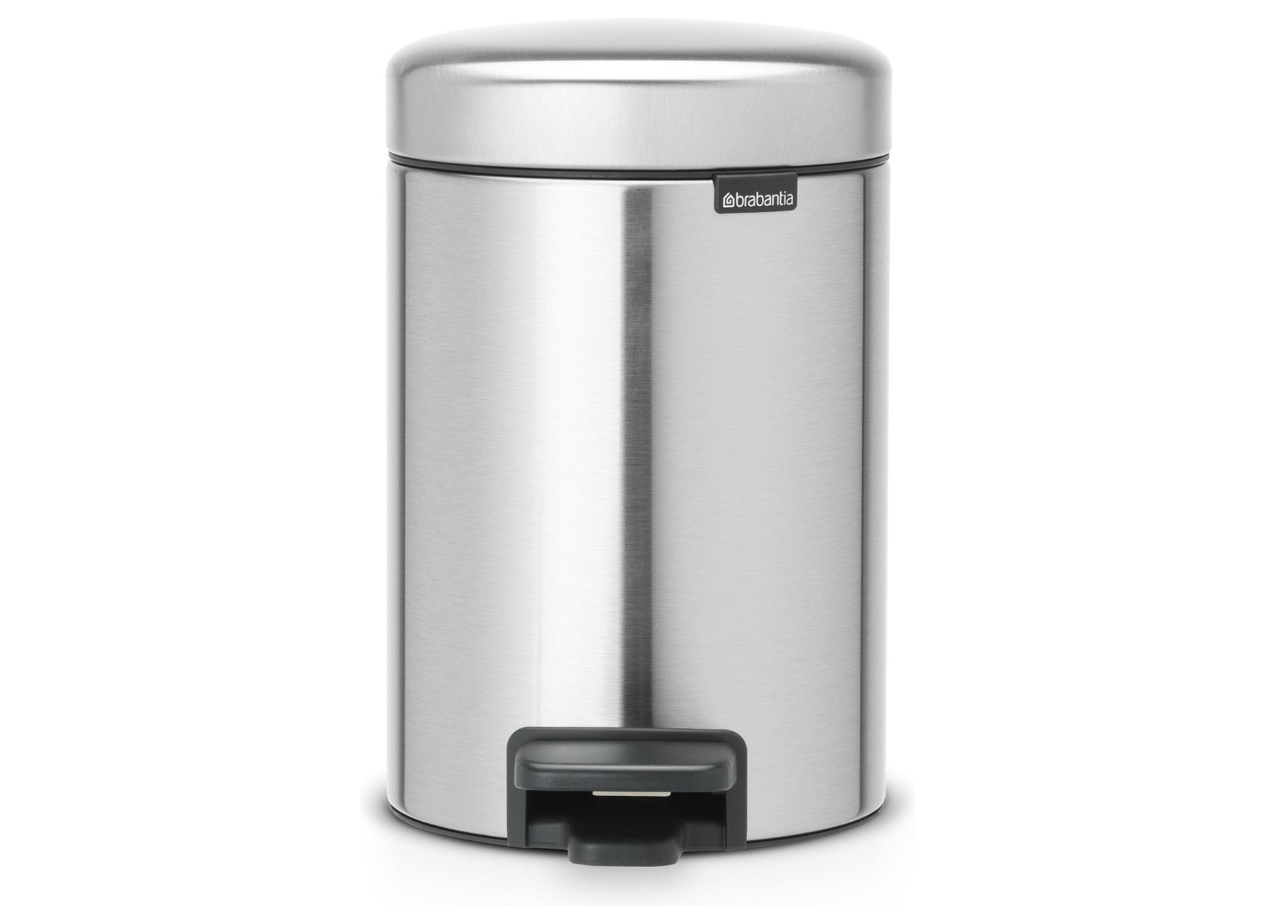 BRABANTIA PEDAALEMMER NEWICON 3L MATT STEEL FINGERPRINT PROOF