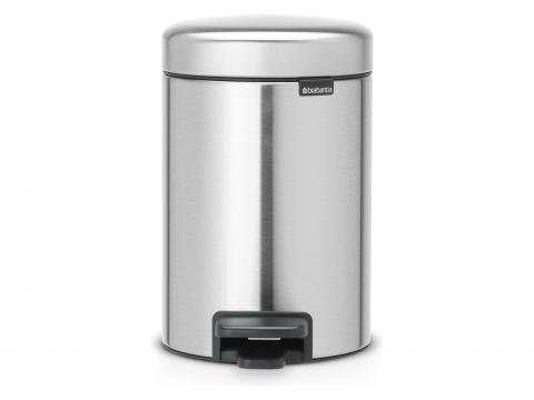 BRABANTIA PEDAALEMMER NEWICON 3L MATT STEEL FINGERPRINT PROOF