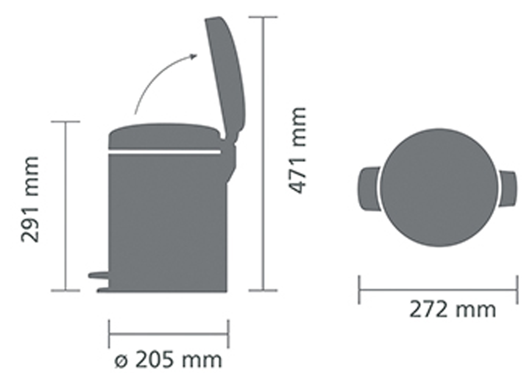 BRABANTIA PEDALETTE NEWICON 5L PLATINUM