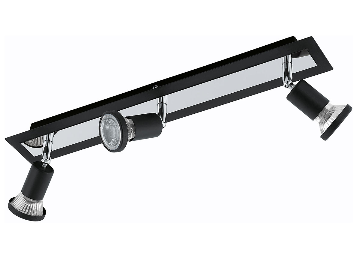 SARRIA 3X5W LED SPOT GU10 ZWART/VERCHROOMD