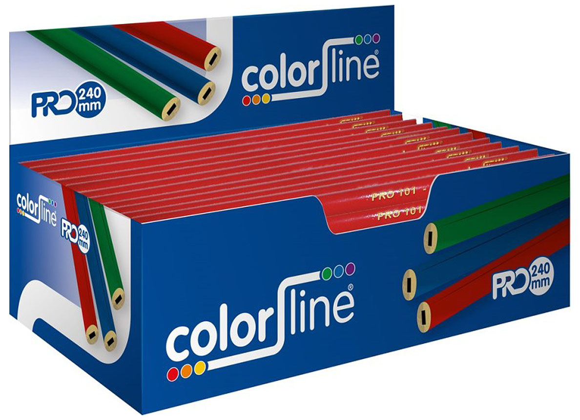 COLOR LINE SCHRIJNWERKERSPOTLOOD PRO 101 - ROOD GELAKT 24CM