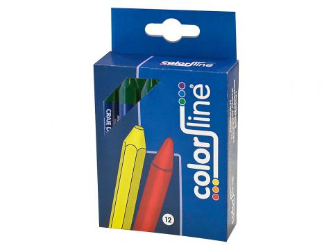 COLOR LINE WASKRIJT OP BASIS VAN PARAFFINE, ZESKANTIG, 12 CM WIT (12ST)
