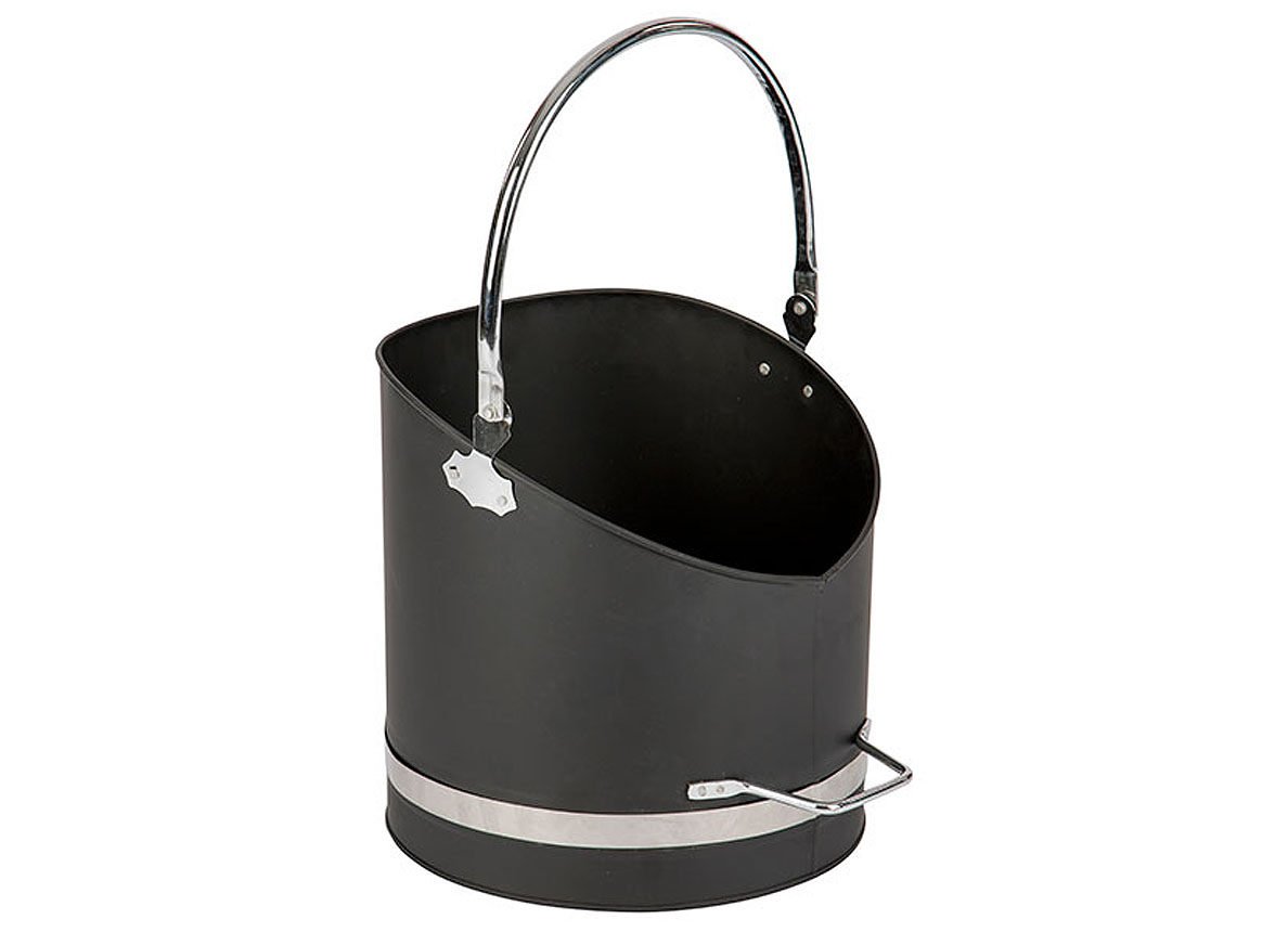 SEAU A PELLETS CHROME (H=31CM)