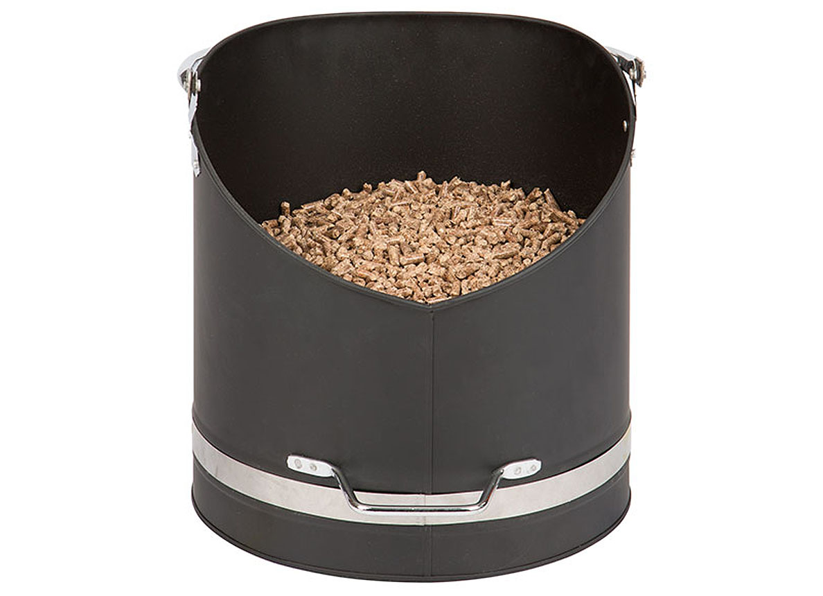 SEAU A PELLETS CHROME (H=31CM)