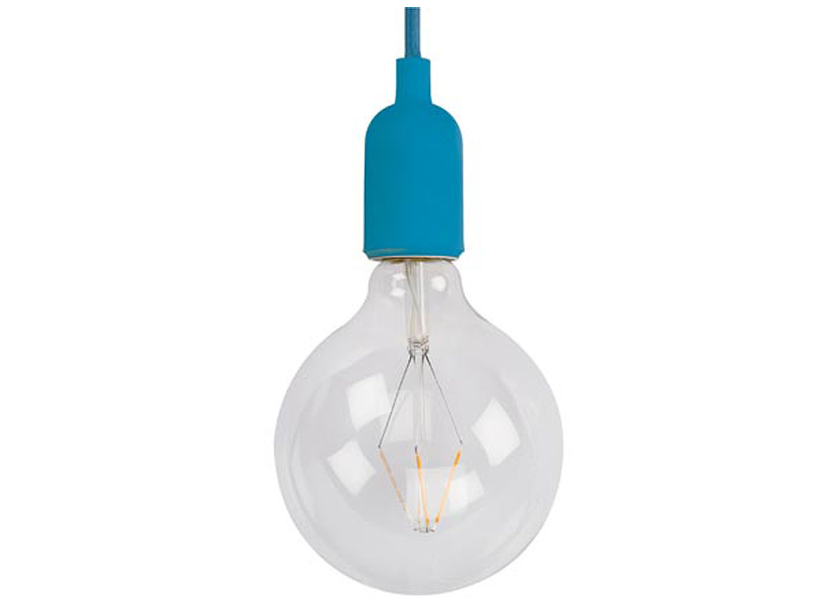 LUMINAIRE DESIGN A SUSPENSION EN CORDAGE - BLEU