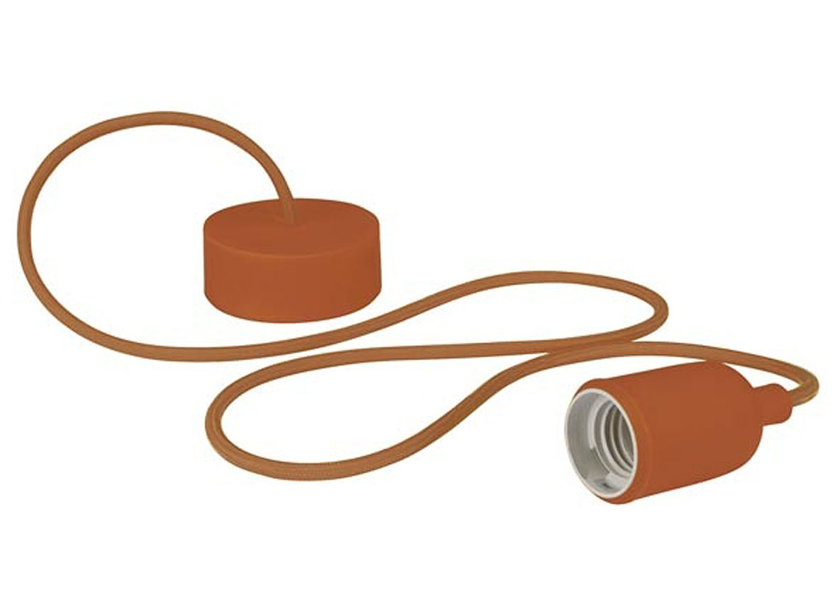 LUMINAIRE DESIGN A SUSPENSION EN CORDAGE - BRUN