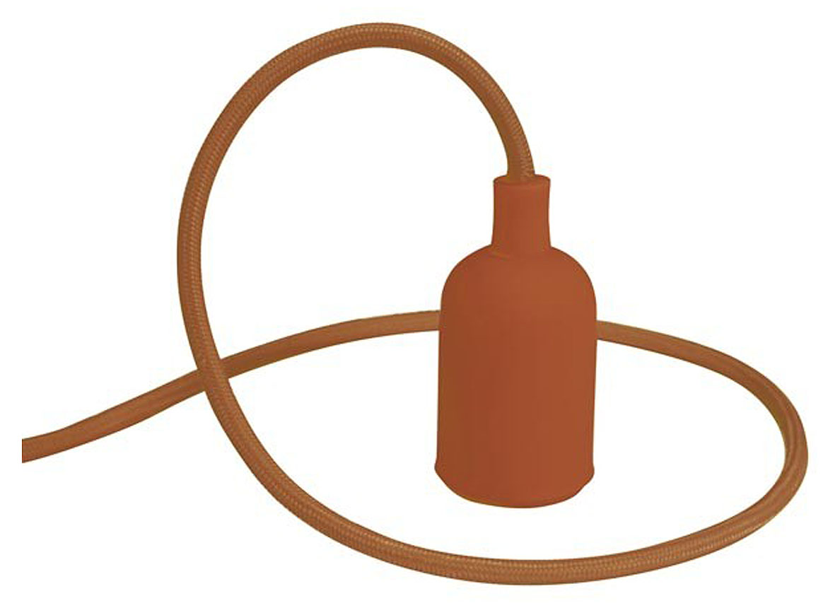 LUMINAIRE DESIGN A SUSPENSION EN CORDAGE - BRUN