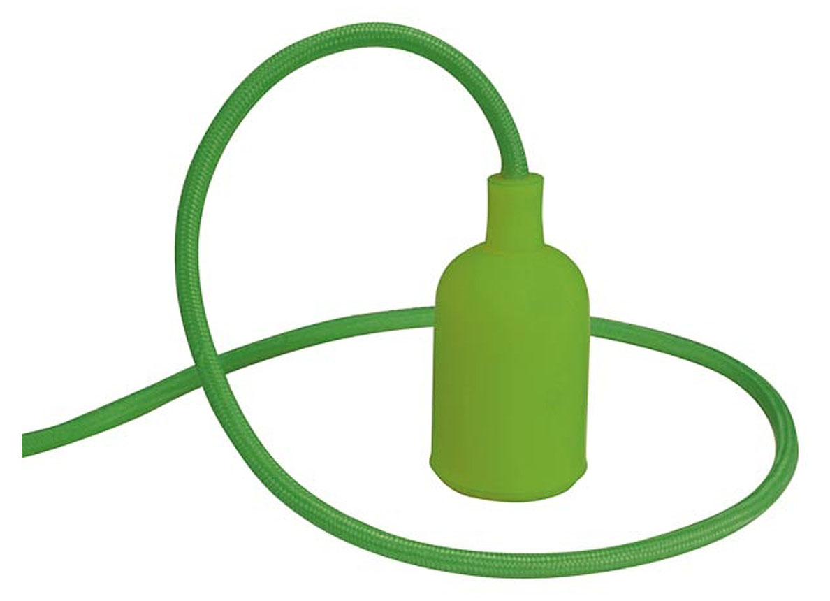 LUMINAIRE DESIGN A SUSPENSION EN CORDAGE - VERT