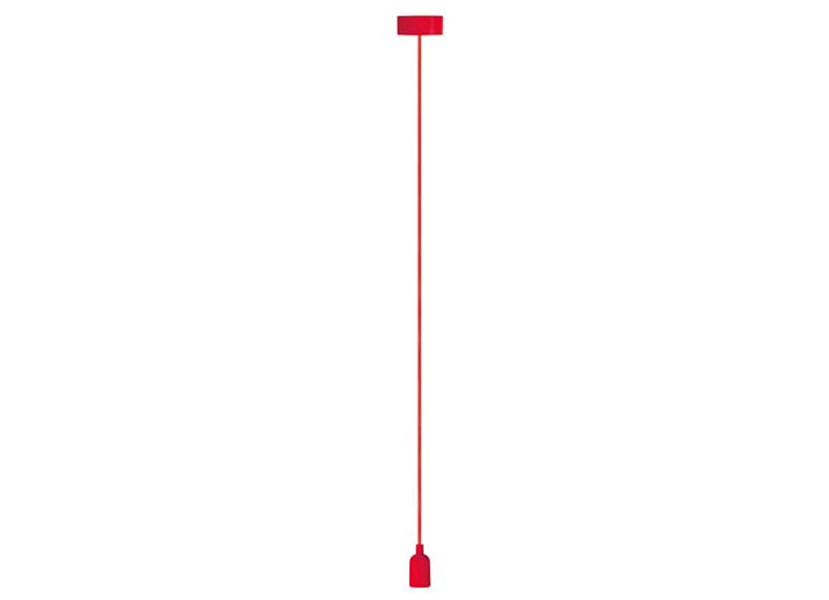 LUMINAIRE DESIGN A SUSPENSION EN CORDAGE - ROUGE