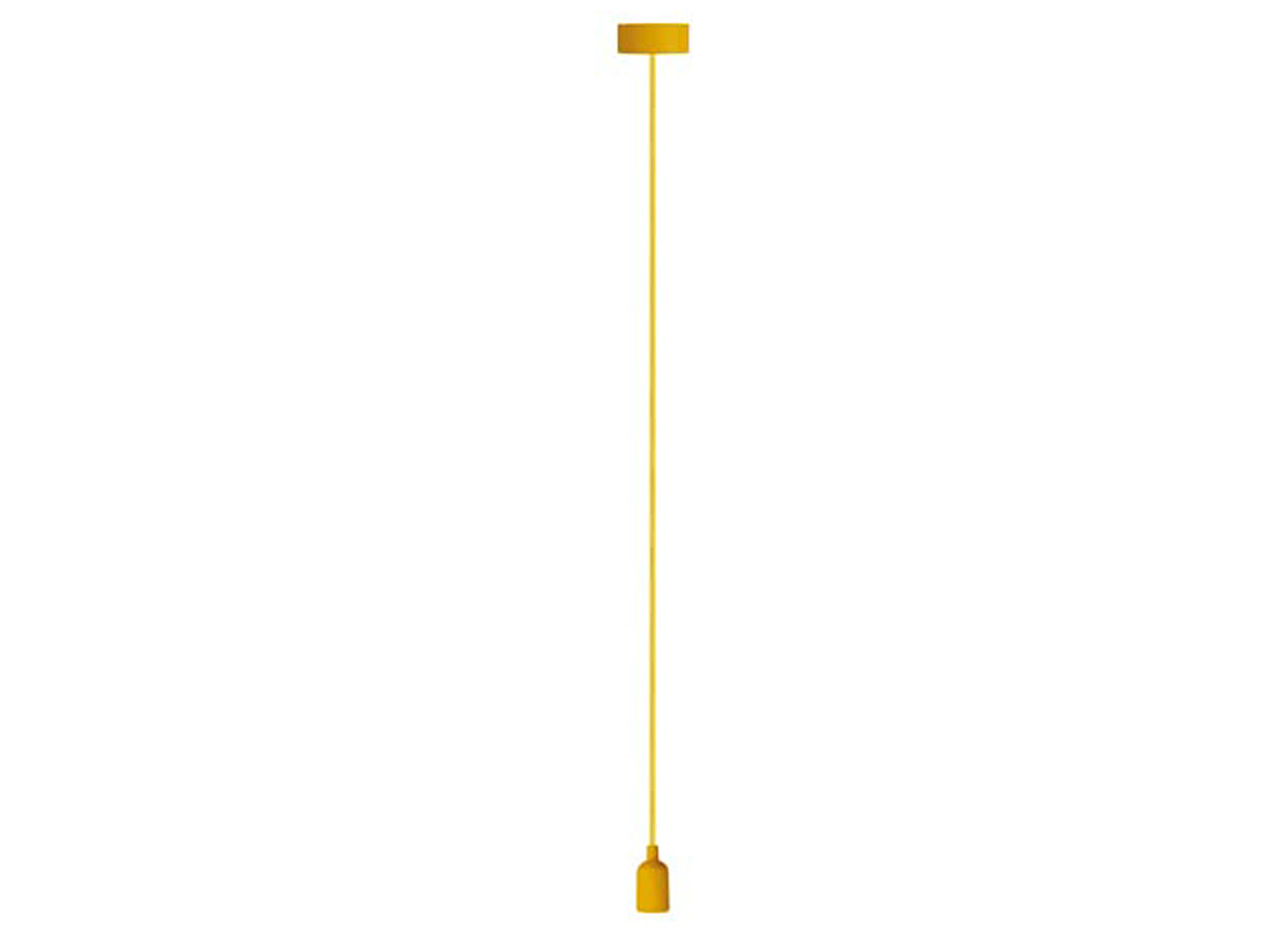 LUMINAIRE DESIGN A SUSPENSION EN CORDAGE - JAUNE