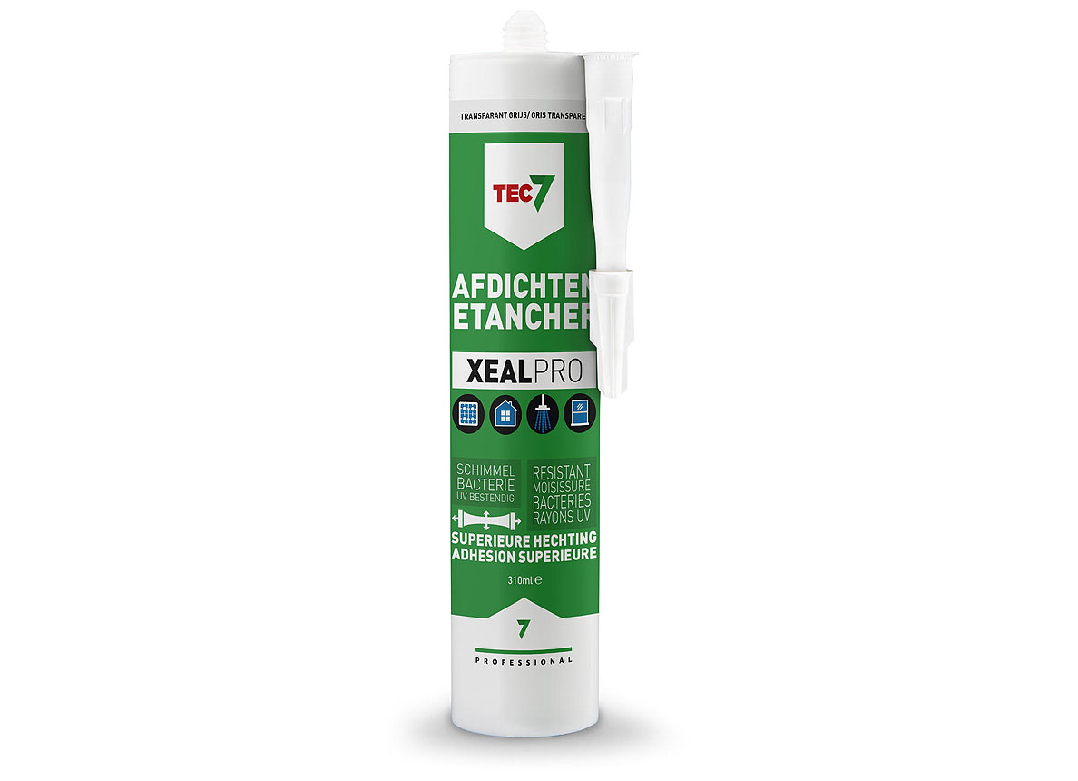 TEC7 XEALPRO ALL-IN-ONE AFDICHTEN & AFWERKEN TRANSPARANT GRIJS - 310 ML