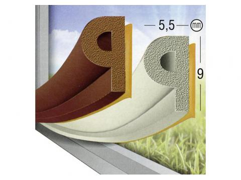 GEKO CALFEUTRAGE ADHESIF CAOUTCHOUC POUR PORTES ET FENETRES TYPE P BLANC 6M