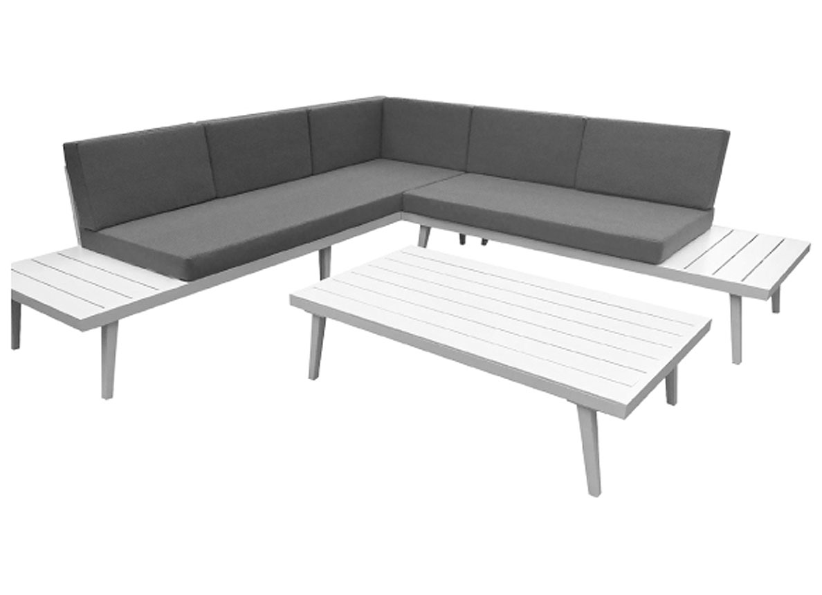 ENSEMBLE LOUNGE JARDIN ALUMINIUM 3-PIECES MALLORCA