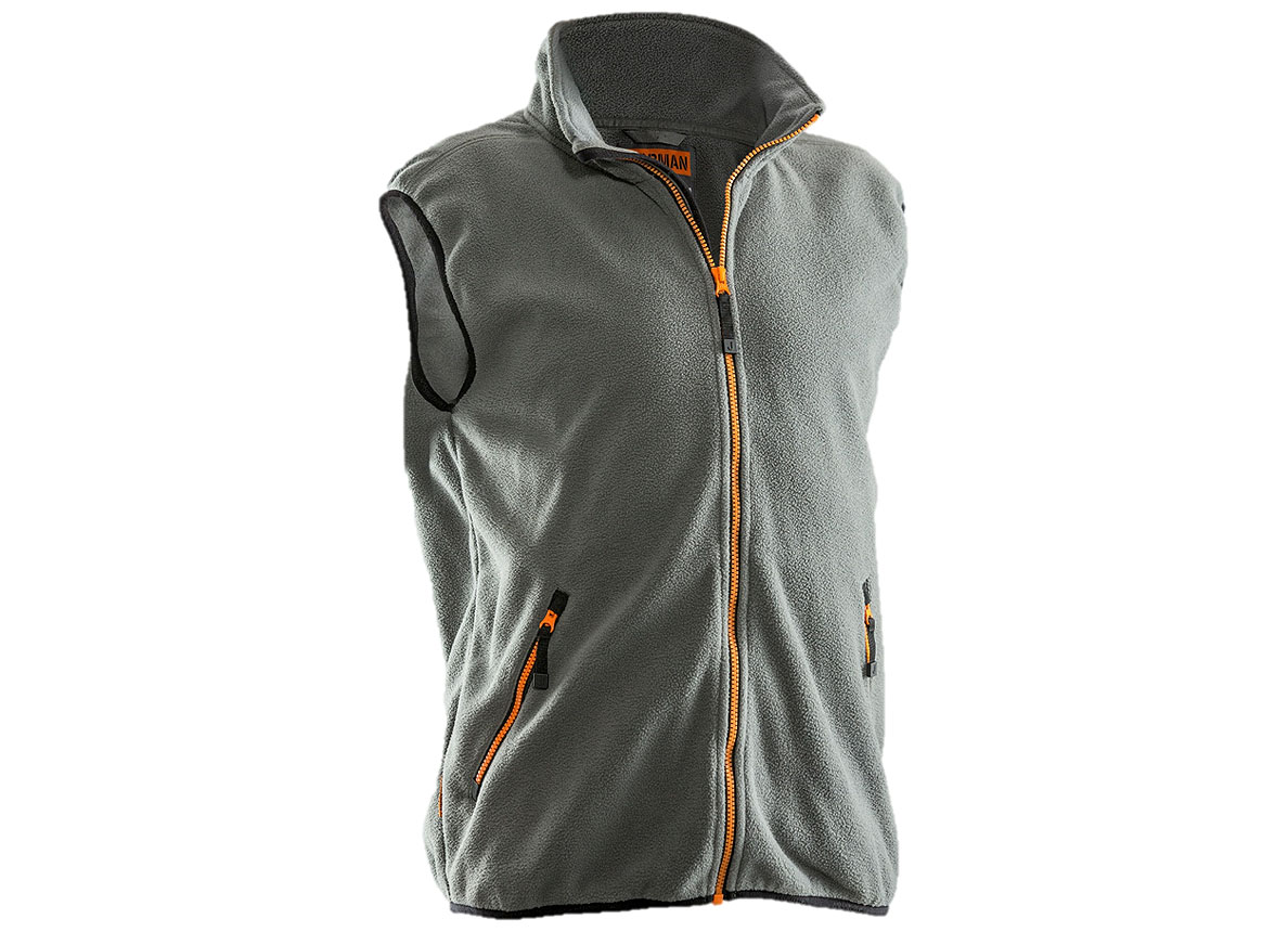 POLAR FLEECE BODYWARMER DONKER GRIJS L