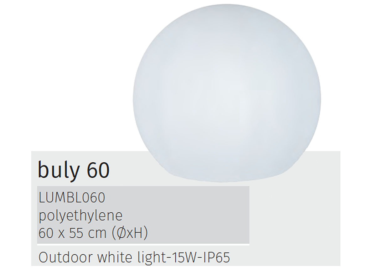 BOULE LUMINEUSE BULY 60CM LUMIERE BLANCHE