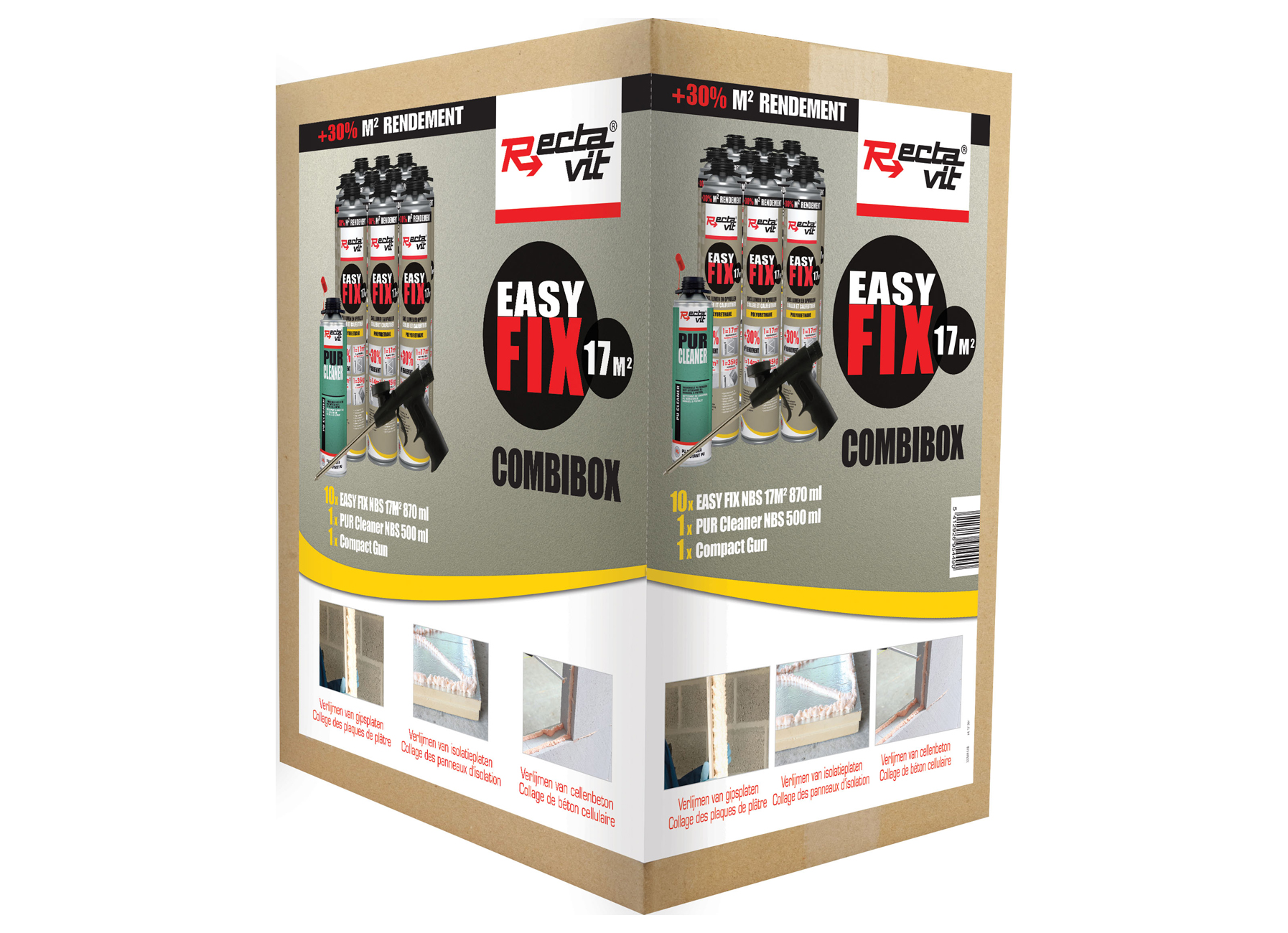 RECTAVIT EASY FIX 17M² COMBIBOX (870 ML)