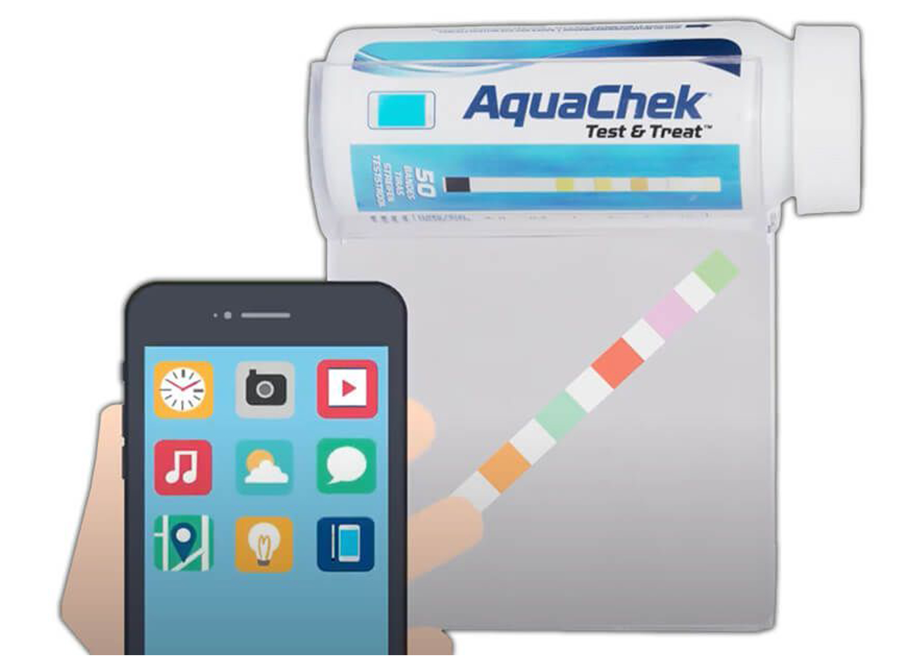 AQUACHECK TEST & TREAT BANDELETTES D''ANALYSE POOL & SPA (50PC)
