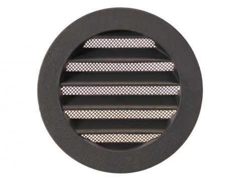 RENSON GRILLE ESTAMPEE RONDE A ENCASTRER 434/R ALU ANTHRACITE Ø100MM