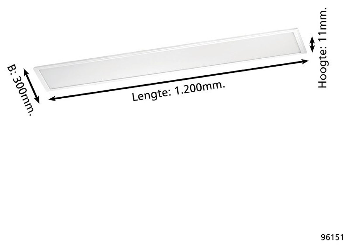 EGLO RASTERLAMP LED SALOBRENA 1 1200x300MM 40W