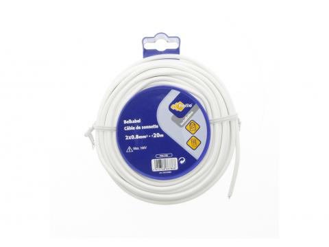 BELKABEL 2X0.8 WIT 20M