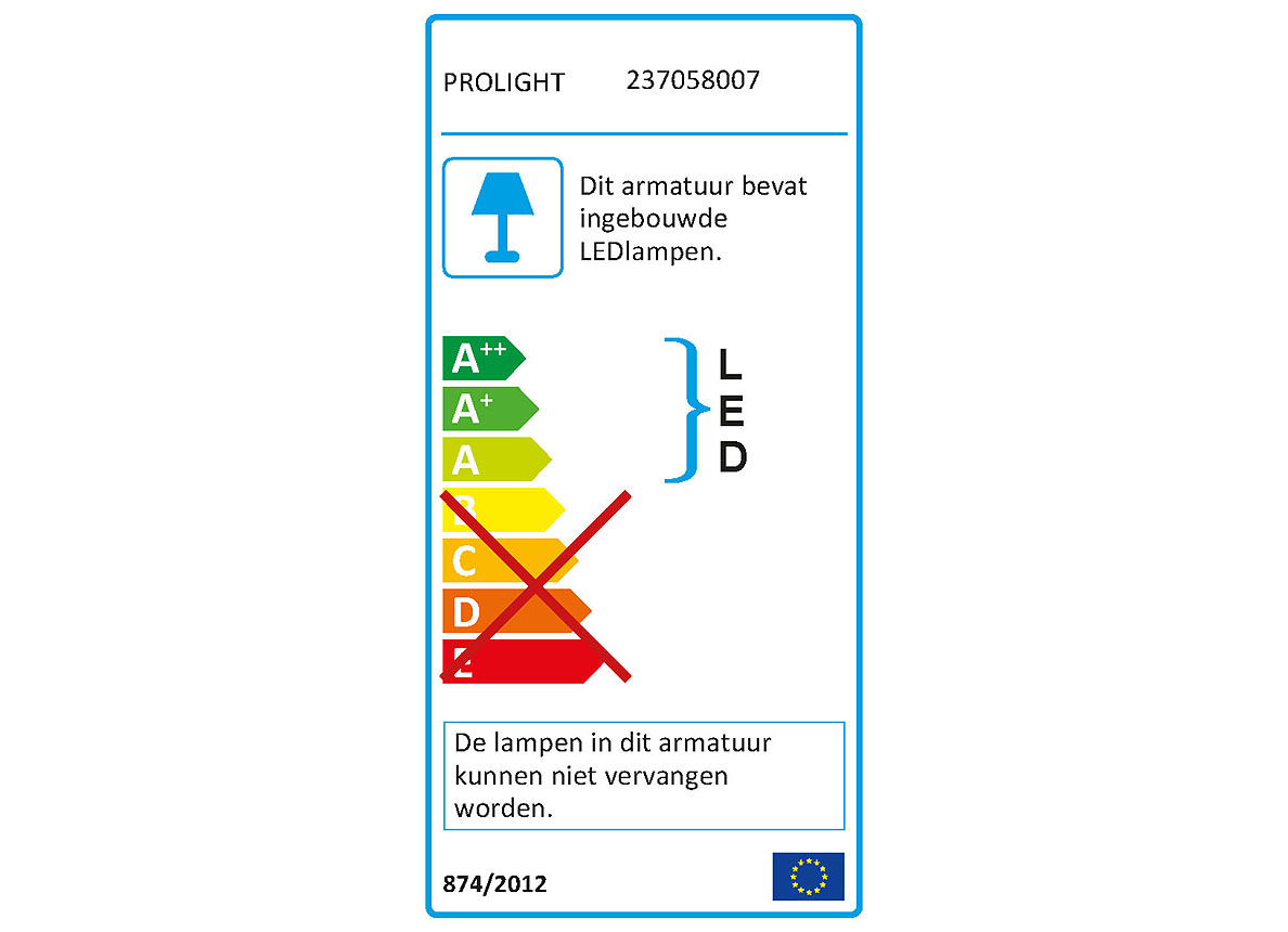 LED ARMATUUR IRIS SENSOR 7W 500LM WIT