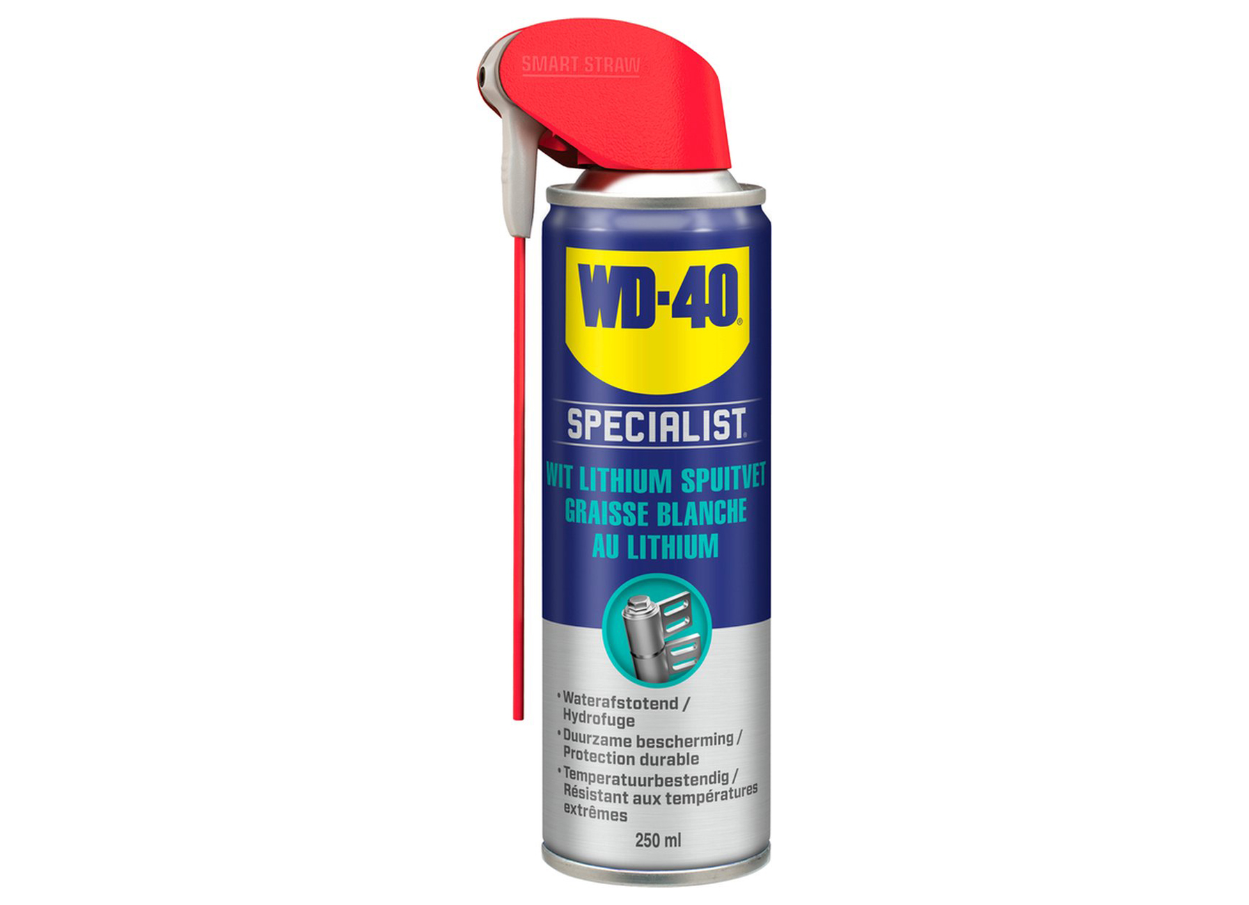 OLIE WD40 WIT LITHIUM SPUITVET 250ML