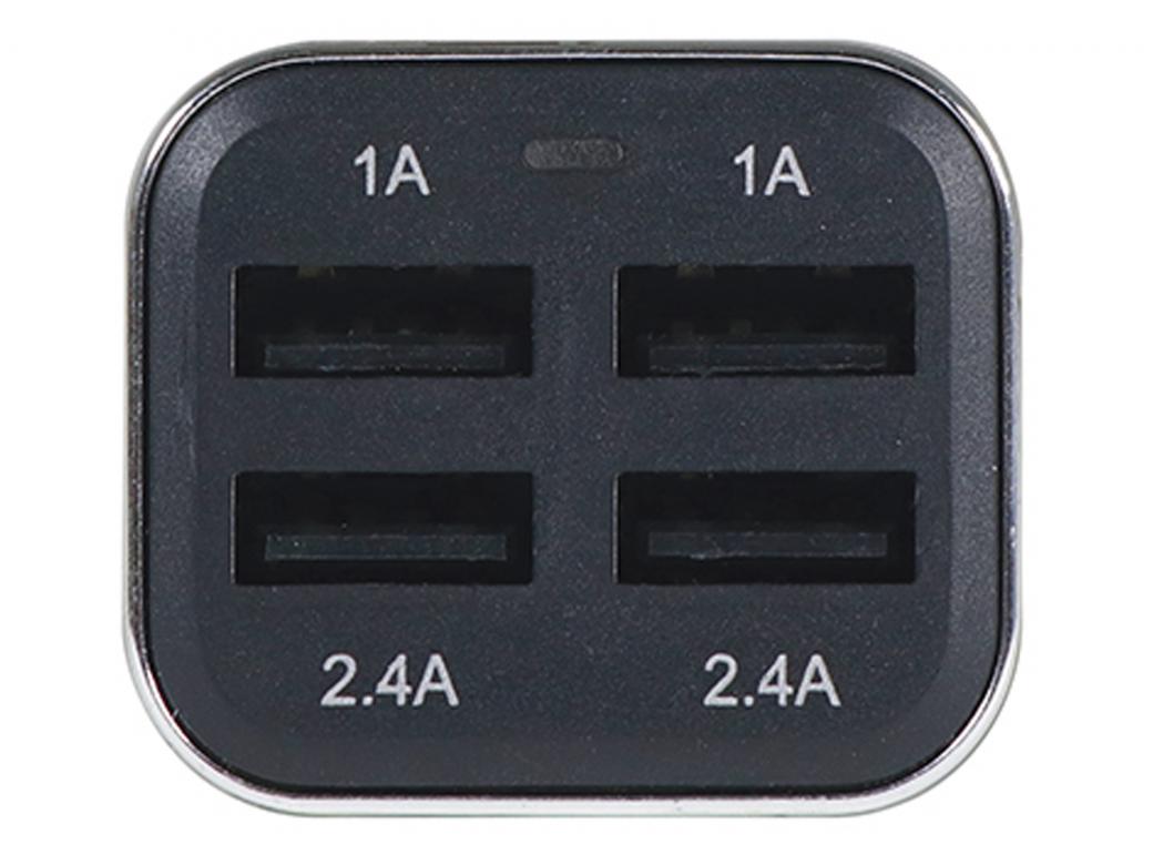 USB AUTO OPLADER 12V/24V QUAD