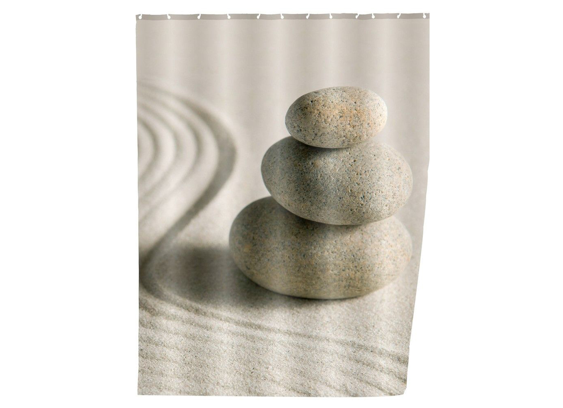 RIDEAU DE DOUCHE POLYESTER SAND AND STONE 180X200CM