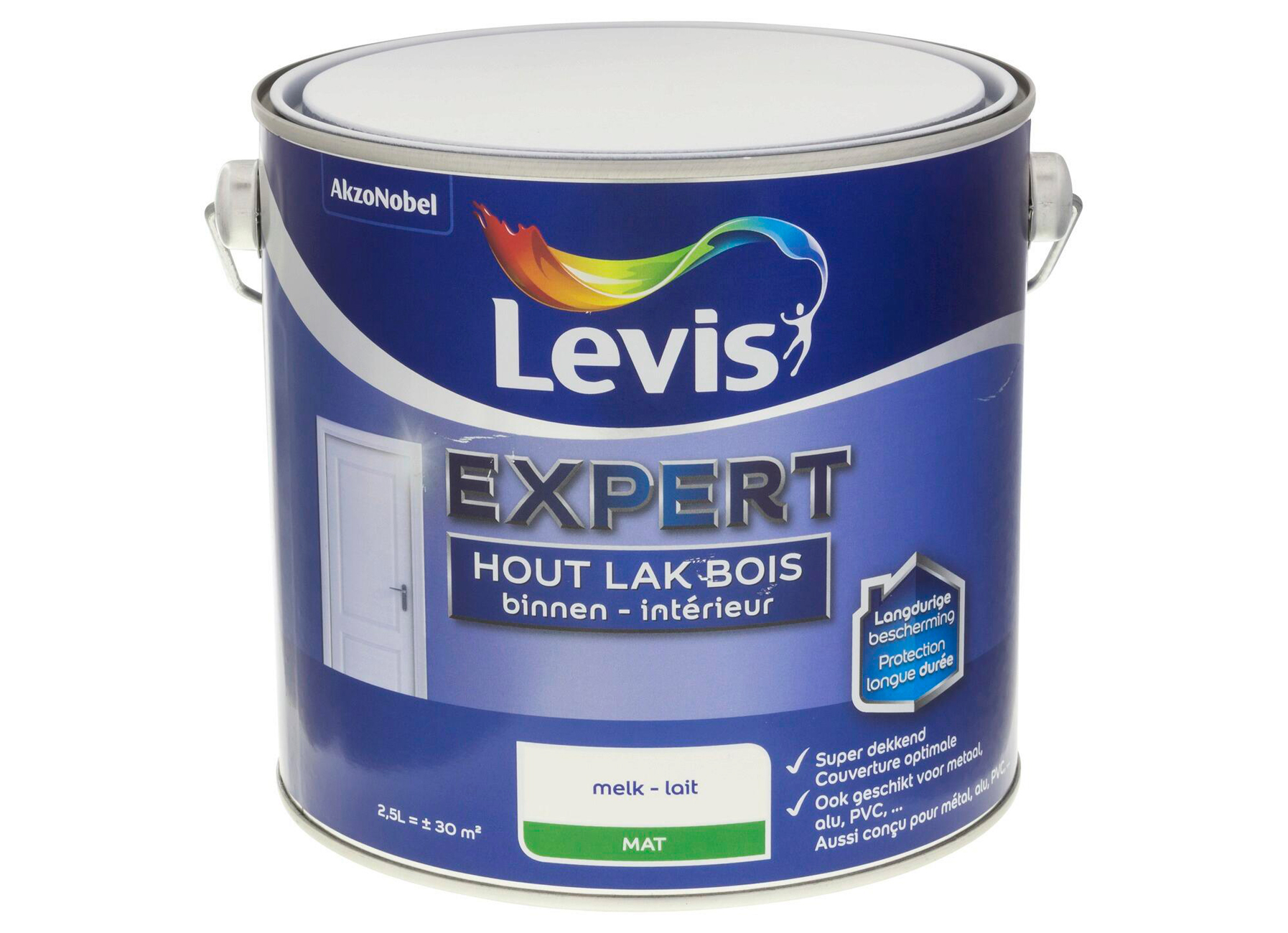 LEVIS EXPERT HOUTLAK BINNEN MAT MELK 2,5L