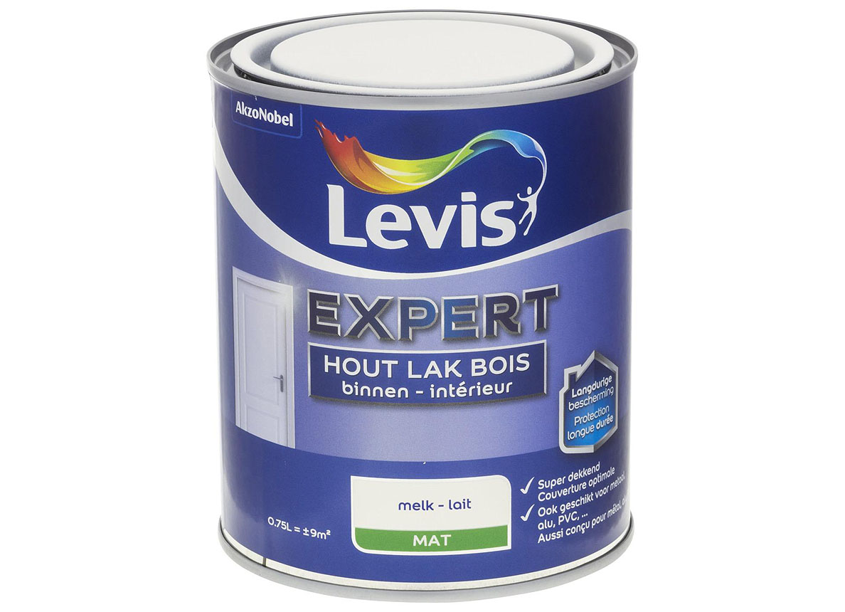 EXPERT HOUTLAK BINNEN MAT 0,75L MELK