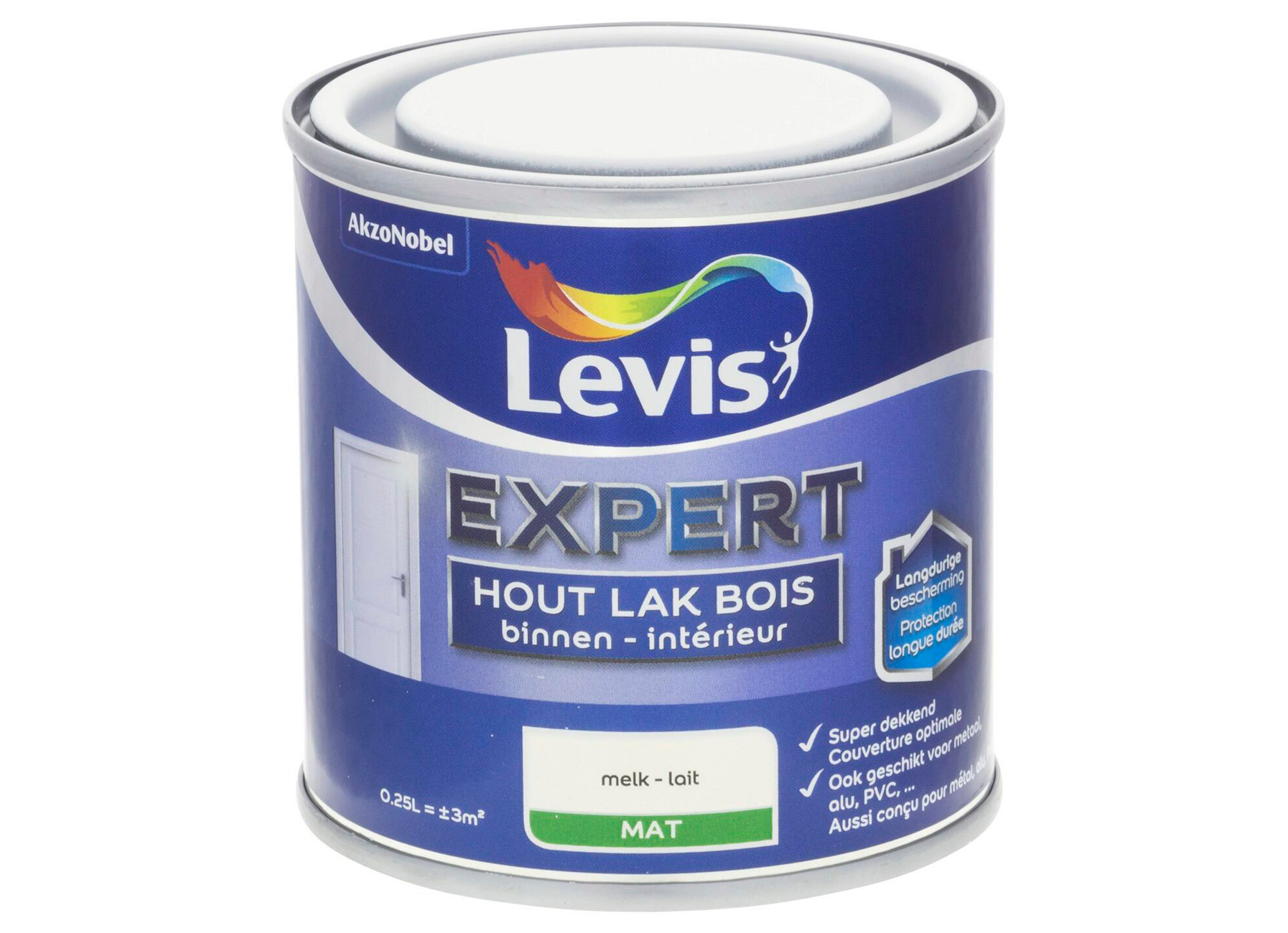 LEVIS EXPERT HOUTLAK BINNEN MAT MELK 0,25L