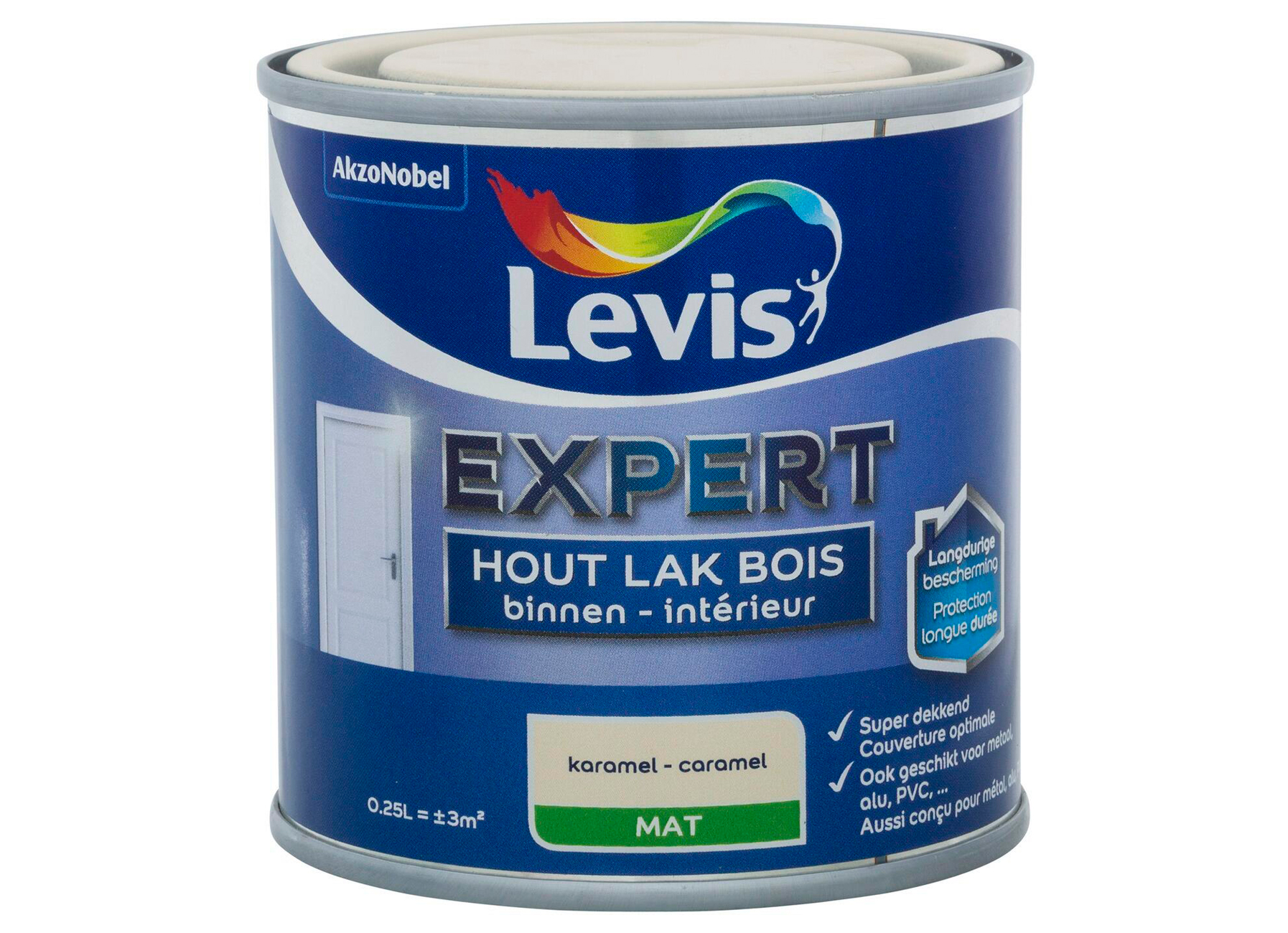 LEVIS EXPERT HOUTLAK BINNEN MAT KARAMEL 0,25L