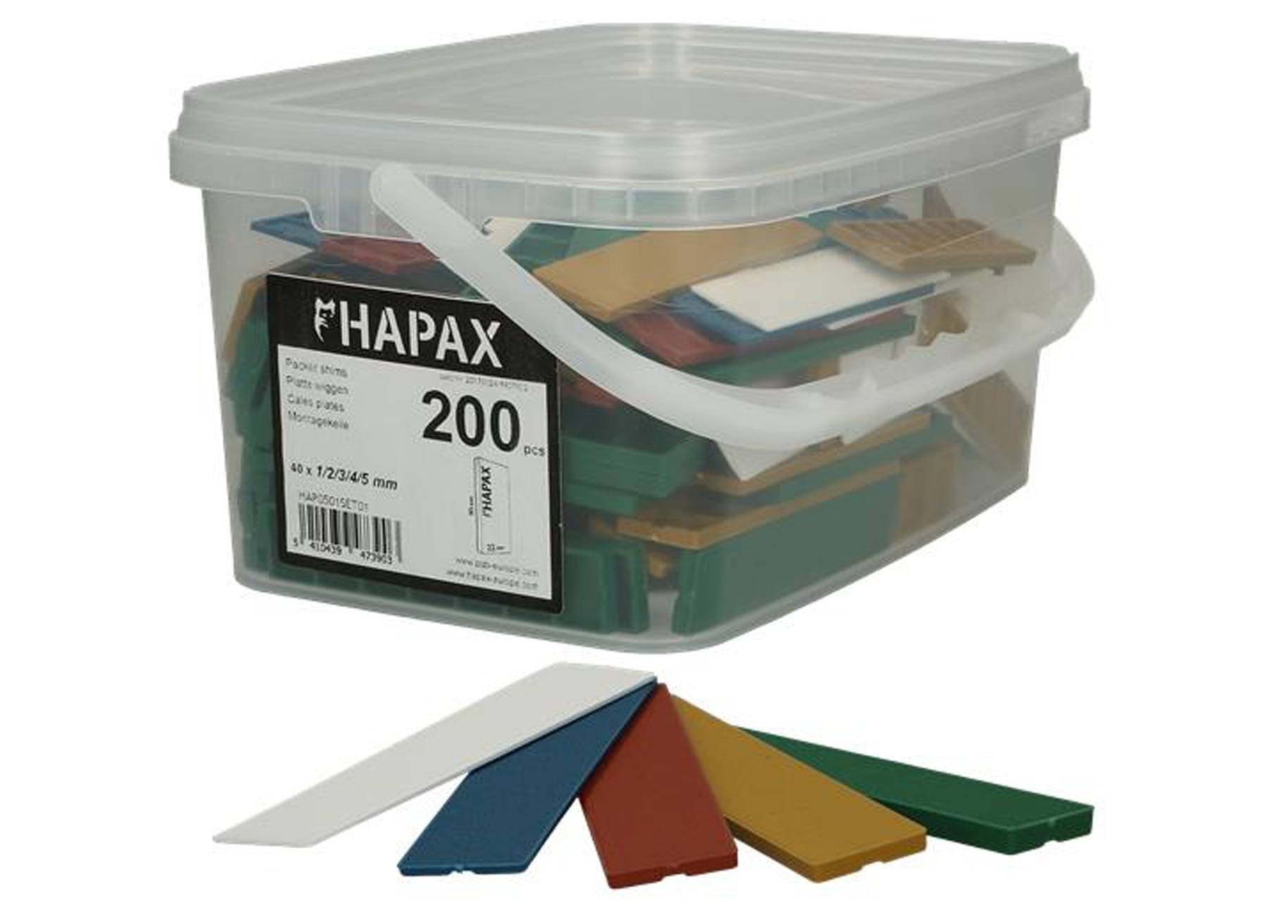 HAPAX ASSORTIMENT CALES PLATES 22X95MM 200 PIECES