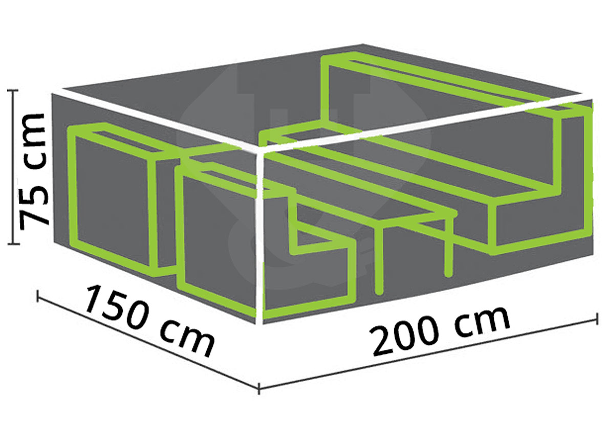 BUITENHOES VOOR LOUNGE SET - S 200X150X75CM