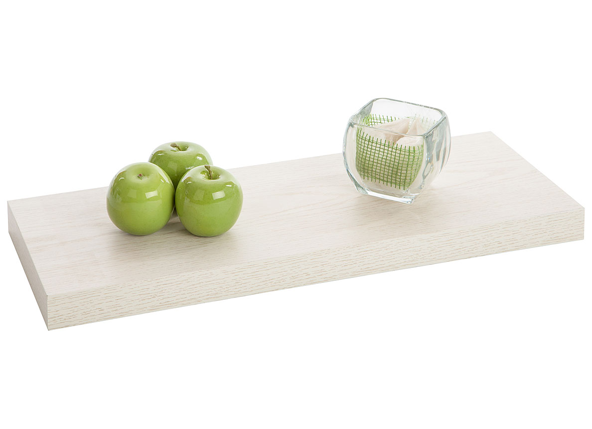 TABLETTE MURALE 60CM CHENE BLANC