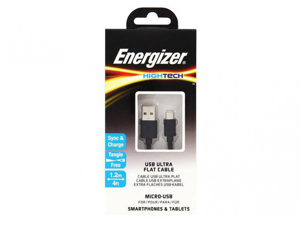 ENERGIZER BLACK ULTRA FLAT CABLE - MICRO USB 1,2M