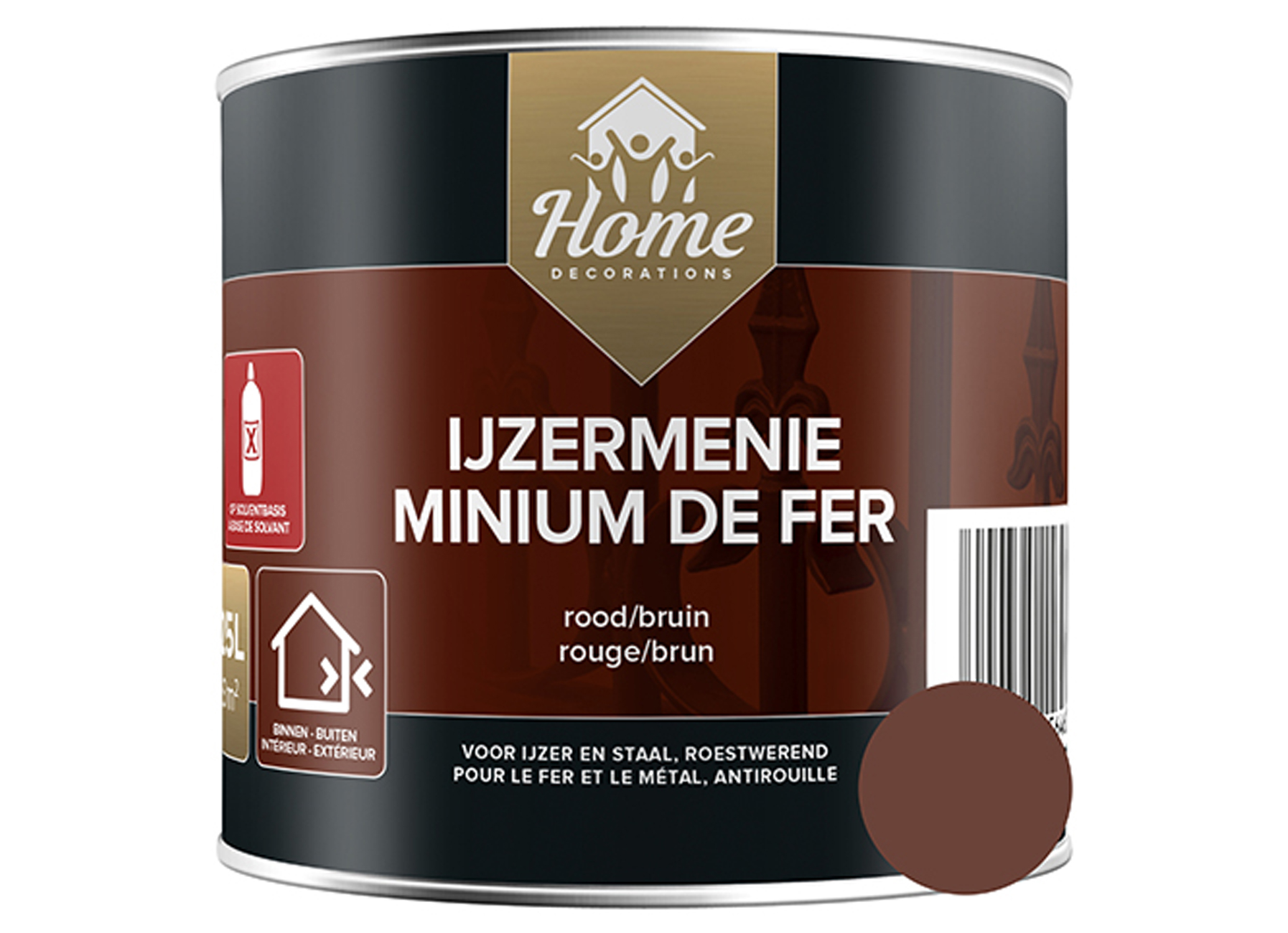 IJZERMENIE ROOD/BRUIN BINNEN/BUITEN 250ML