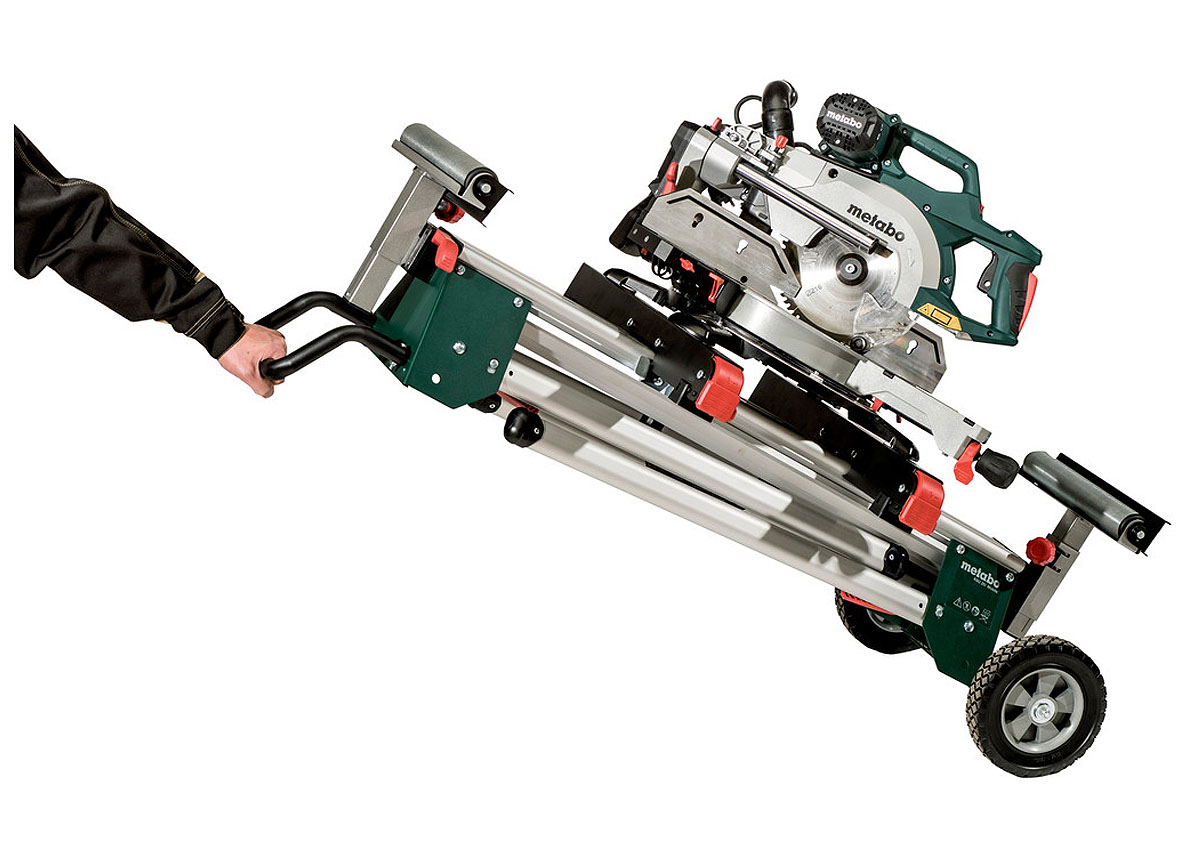 METABO AFKORT -EN VERSTEKZAAG KGS254M 1800W + ONDERSTEL KSU251