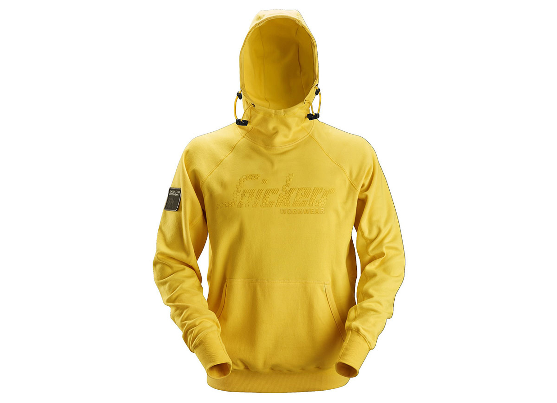 HOODIE MET LOGO - GEEL - M:XL