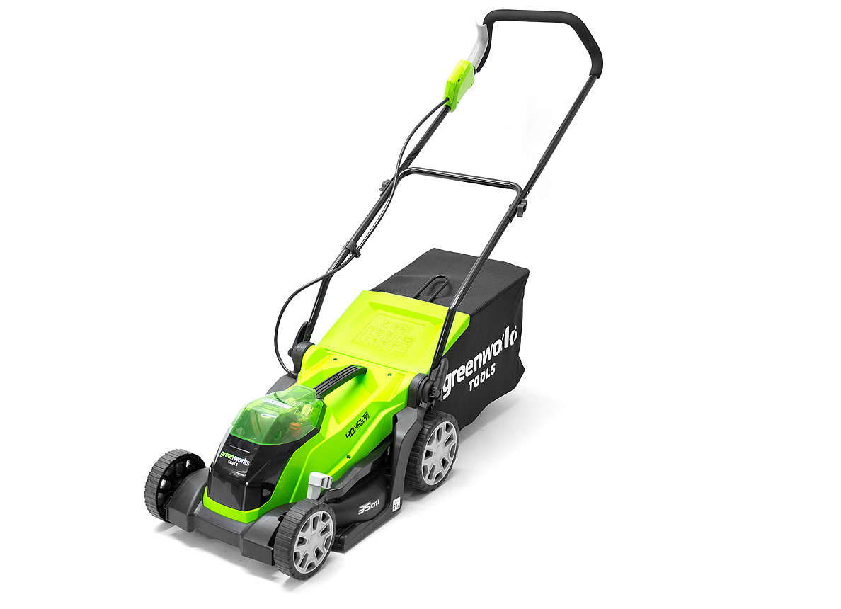 GREENWORKS ACCU GRASMAAIER G-MAX 40V 2,0AH 35CM + LADER