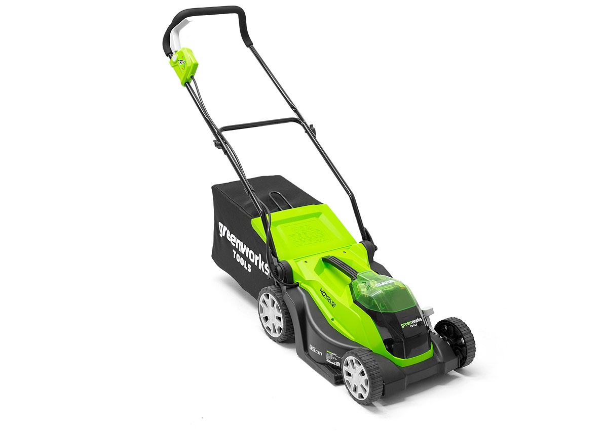 GREENWORKS ACCU GRASMAAIER G-MAX 40V 2,0AH 35CM + LADER