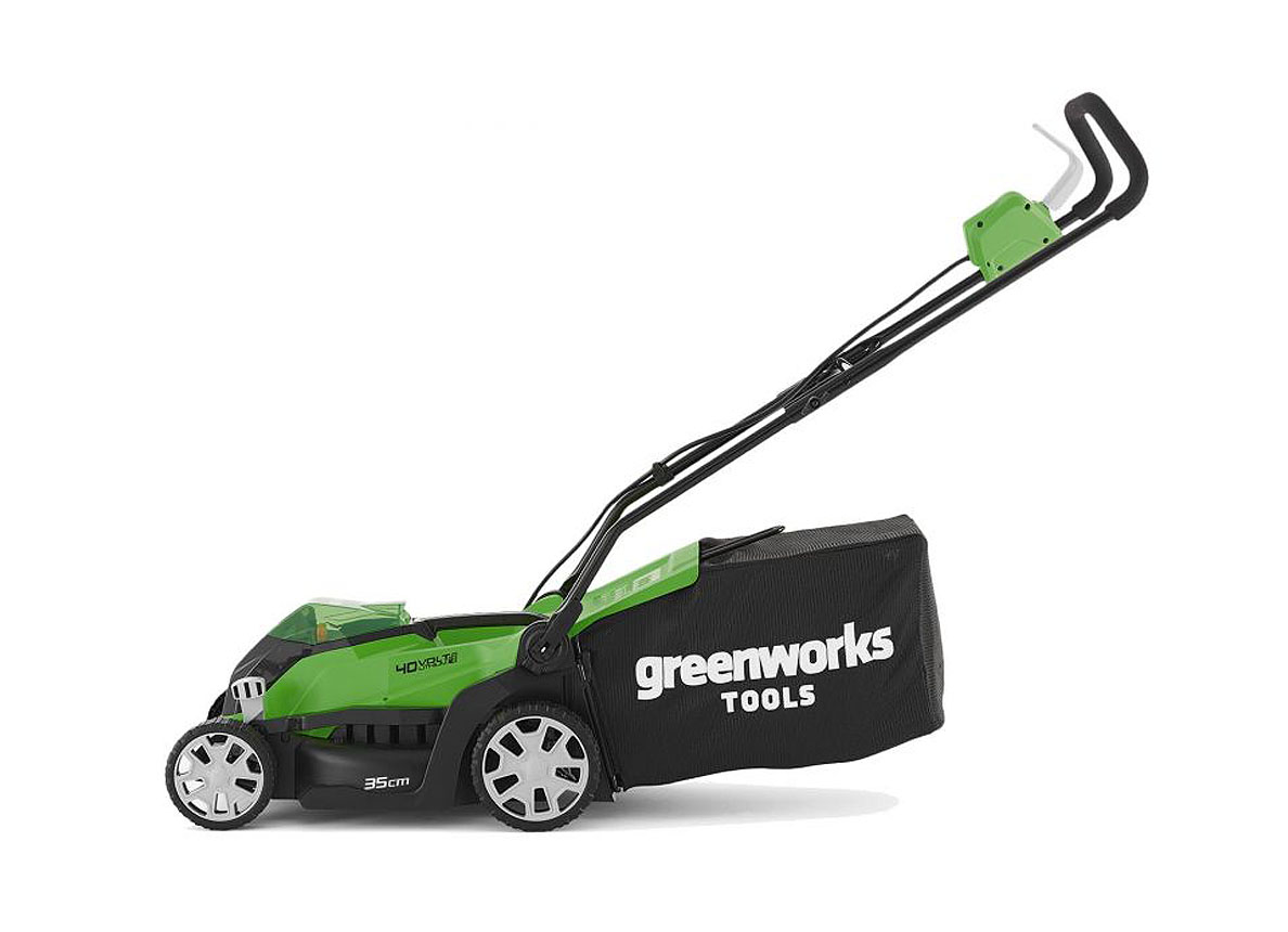 GREENWORKS ACCU GRASMAAIER G-MAX 40V 2,0AH 35CM + LADER