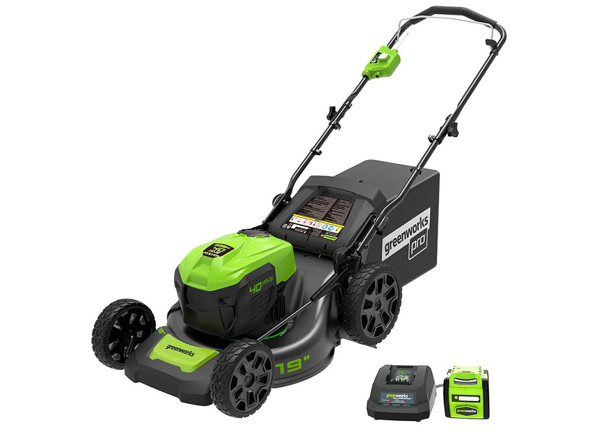 GREENWORKS GRASMAAIER 40V G-MAX DIGIPRO 2X4AH 46CM + LADER