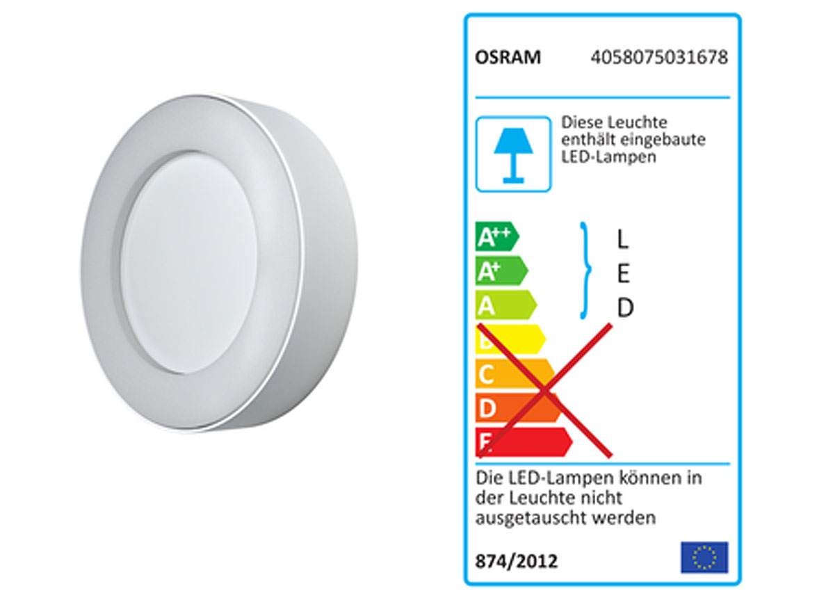 WANDLAMP RING ENDURA 13W WIT