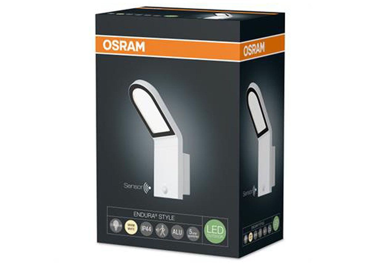 OSRAM ENDURA STYLE LUMINAIRE MURAL AVEC DETECTEUR 12W BLANC