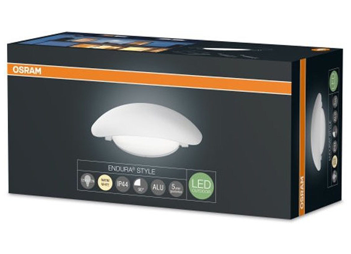 OSRAM APPLIQUE MURALE ENDURA STYLE COVER OVAL 12W BLANC